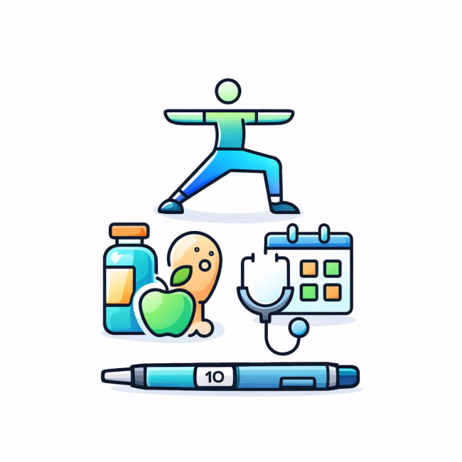 Illustration representing UK Mounjaro maintenance pharmacy options and long-term weight management protocols