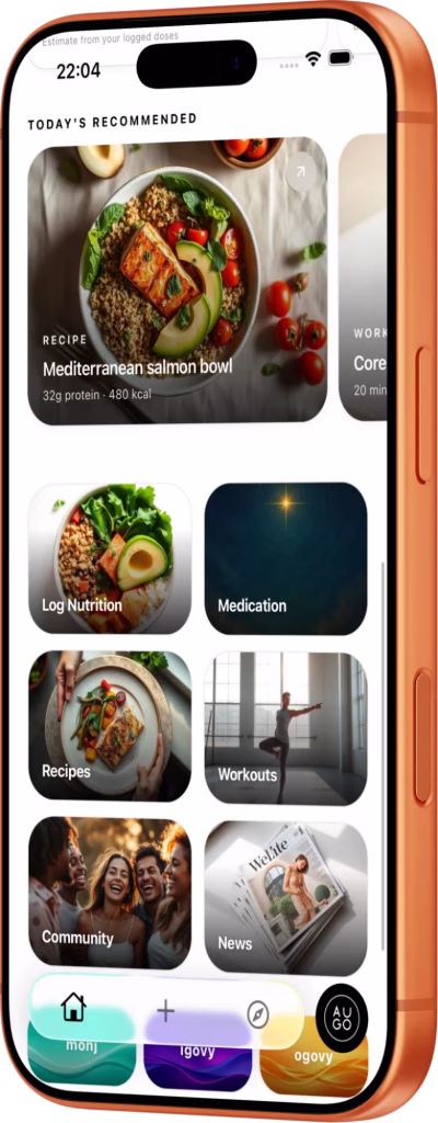 Augo app running on an iPhone